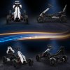 HOMCOM 12V Electric Go Kart for Kids, Ride-On Racing Go Kart with Forward Reversing, Rechargeable Battery, 2 Speeds, for Boys Girls Aged 3-8 Years Old - White