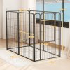 PawHut Dog Pen, 6 Panel Puppy Pen, Steel Dog Playpen, for Large Breeds, 100cm Tall, Black