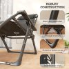 Outsunny Zero Gravity Chairs Set of 2, Folding Reclining Garden Chair, Outdoor Sun Lounger with Cushion, Garden Recliner Chairs with Headrest and Cup Phone Holder Tray for Beach, Black