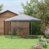 PawHut Walk in Chicken Run Chicken Coop Galvanised Outdoor Poultry Cage w/ Cover, for 10-15 Chickens, Hens, Rabbits, Ducks, 4 x 3.5 x 2.6m - Silver Tone