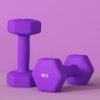 SPORTNOW Set of 2 Hex Dumbbells, Neoprene Weights Pair with Non-Slip Grip, Home Gym Fitness Training Equipment, 2 x 4kg, Purple