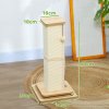 PawHut Cat Scratching Post, 67cm Cat Scratcher with Sisal Scratching Post, Track Ball Toy, Hanging Ball, 3 in 1 Cat Scratcher Post for Indoor Kittens