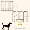 PawHut Dog Pen 16 Panels Puppy Pen Heavy Duty Pet Playpen for Indoor Outdoor for Dogs, Rabbits, Ducks 60cm High