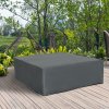 Outsunny 600D Oxford Outdoor Garden Furniture Sofa Set Cover, Waterproof Anti-UV Rattan Sun Lounger Protection Protector Cover, 205L x 192W x 61Hcm, Grey