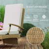 Outsunny Outdoor PE Rattan Recliner Chair with Cushion, Foldable Design Garden Recliner Chair with Retractable Footrest and Adjustable Back with 80 degree Recline, Beige