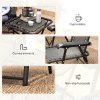 Outsunny 3 Pieces Garden Bistro Set, Folding Table and Chairs Set, Metal Garden Furniture Set with Cup Holders for Outdoor, Patio, Balcony, Black