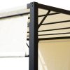 Outsunny 3 X 3 Meters Pergola with Retractable Roof, Garden Gazebo with Adjustable Sun Shade Canopy and Steel Frame, Cream White