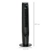 HOMCOM 2.8L 2-in-1 Evaporative Air Cooler, Portable Tower Fan with 4 Modes, 3 Speed, Remote Control, 12H Timer, Oscillating for Home Bedroom, Black