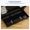 PawHut Bird Cage for Budgies, Finches, Canaries w/ Accessories, Toys, Tray, Handle, 46 x 36 x 100cm - Black