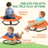 AIYAPLAY Sensory Spinning Chair for Kids, Planet-Shaped Swivel Chair for Balance and Coordination Training, Multi-Position Spinning Seat with Non-Slip Base, Orange