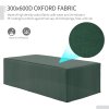Outsunny 600D Oxford Outdoor Garden Furniture Sofa Set Cover, Waterproof Anti-UV Rattan Sun Lounger Protection Protector Cover, 255L x 142W x 86Hcm, Green
