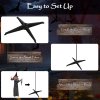 Outsunny 160 cm Life Size Halloween Animated Standing Witch & Skull Staff with Glowing LED Eyes & Head, Spooky Witch Scary Halloween Decorations, Battery Operated, Indoor Party Props