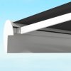 Outsunny 4 x 3(m) Electric or Manual Retractable Awning, Half Cassette, with Remote Controller, Manual Crank Handle and Aluminium Frame, Sun Canopies for Patio Deck Door Window, Grey