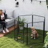 PawHut Dog Pen 6 Panels Puppy Pen Heavy Duty Pet Playpen for Indoor Outdoor for Dogs, Rabbits, Ducks 100cm High