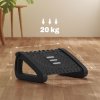 HOMCOM Foot Rest Under Desk, 6 Height Adjustable Footrest with Massage Texture and Rollers, Non-Slip Office Footstool for Under Desk, Black