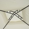 Outsunny 3 x 3 m Metal Gazebo, Garden Pavillion, Double Roof Outdoor Canopy Shelter with Mesh Sidewalls, Cream White