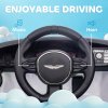 AIYAPLAY Aston Martin DBX Licensed 12V Kids Ride on Car, Kids Electric Car with Remote Control, 4 Suspension Wheels, LED Lights, Music, Horn, Slow Start, for Ages 3-6 Years, White