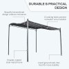 Outsunny 3 x 3(m) Pergola Gazebo Metal Frame Elegant Scrolling Weather-Resistant Canopy Sun Rain Shade Garden Outdoor Shelter, Grey
