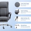 HOMCOM Executive Office Chair, High Back Computer Desk Chair with Adjustable Headrest, Footrest, Reclining Office Chair, Dark Grey
