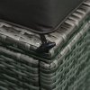 Outsunny 6 Pieces Rattan Garden Furniture Set, 5 Seater Sectional Garden Corner Sofa Set with Glass Top Coffee Table, Cushions and Pillows, All-Weather Wicker Conversation Furniture, Grey
