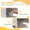 PawHut Dog Gate Stair Gate Pressure Fit Pets Barrier Auto Close for Doorway Hallway, 74-100cm Wide Adjustable, White