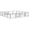 PawHut Dog Pen 16 Panels Puppy Pen Heavy Duty Pet Playpen for Indoor Outdoor for Dogs, Rabbits, Ducks 60cm High
