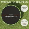 SPORTNOW Trampoline Replacement Mat with Eight Rows of Stitching, Spring Pull Tool, 54 V-Hooks, for 10ft Trampoline, Using 14cm Springs, Trampoline Jumping Mat, Green
