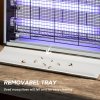 Outsunny 30W Electric Fly Zapper, Bug Zapper with UK Plug, 2 UV Bulbs, Hanging Chain, On/Off Switch and Removable Catch Tray, 60?O Coverage Insect Mosquito Killer for Indoor and Outdoor Use, Silver