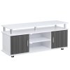 HOMCOM TV Cabinet Unit for TVs up to 50'' with Storage Shelf and Cupboards, Living Room Entertainment Center Media Console
