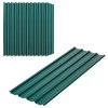 Outsunny Corrugated Roofing Sheets, Pack of 12, Galvanised Metal Roofing Sheets for Greenhouse, Garage, Storage Shed, Carport, 129 x 45cm, Green