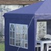 Outsunny 3 x 6m Garden Pop Up Gazebo, Height Adjustable Marquee Party Tent with Sidewalls, Storage Bag, Blue