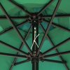 Outsunny 3(m) Garden Parasol Umbrellas, Outdoor Sun Shade with 8 Ribs, Tilt and Crank Handle for Balcony, Bench, Garden, Green