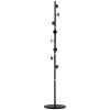 HOMCOM Coat Rack Free Standing Hall Tree with 8 Round Disc Hooks for Clothes, Hats,Purses, Steel Entryway Coat Stand with Marble Base for Entryway, Living Room, Bedroom