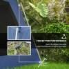 Outsunny 5-8 Person Camping Tent, Portable Dome Tent, Outdoor Screen House Sun Shelter, 360x355x215cm - Dark Blue/Green