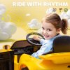 AIYAPLAY Licensed RUF CTR 2017 Electric Car for Kids, Ride On Car 12V Battery Powered Kids Electric Vehicle with Remote Control, Soft Start, MP3 Player, LED Lights, Horn, Yellow