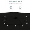 Outsunny 2 x 3(m) Garden Parasol Umbrella, Rectangular Outdoor Market Umbrella Sun Shade with Crank & Push Button Tilt, 6 Ribs, Aluminium Pole, Black