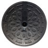 Outsunny 14 kg Round Garden Parasol Base Holder Decorative Resin Umbrella Stand with Adjustable Coupler for Outdoor Patio Market, Bronze Tone