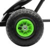 HOMCOM Children Pedal Go Kart, Raving Go Kart with Adjustable Seat, Inflatable Tyres, Shock Aborb, Handbrake, for Ages 5-12 Years - Green