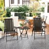 Outsunny 3 Pieces Garden Bistro Set, Folding Table and Chairs Set, Metal Garden Furniture Set with Cup Holders for Outdoor, Patio, Balcony, Black