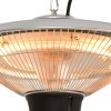 Outsunny 1500W Patio Heater Outdoor Ceiling Mounted Aluminium Halogen Electric Hanging  Heating Light Pull Switch Control
