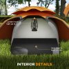 Outsunny 1-2 Man Camping Tent, Dome Tent with Removable Rainfly and Aluminium Frame, 2000mm Waterproof, Portable with Bag, for Fishing Hiking Festival, Orange