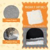 PawHut Dog Steps for Bed, 3 Step Pet Stairs with Kitten House and 2 Storage Boxes, 3 in 1 Dog Ramp for Sofa with Washable Plush Cushion, Light Grey