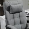 Vinsetto Office Chair Ergonomic Desk Chair, Computer Chair with Footrest & Head Pillow, 360° Swivel Recliner Chair for Home Office, Light Grey