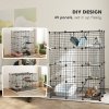PawHut Cat Cage Indoor, DIY 4 Tier Wire Cat Enclosure with Hammock, Ramps, Doors, Jumping Platforms, Detachable Catio Indoor for 1-3 Cats, 105 x 70 x 140 cm, Black