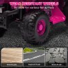 AIYAPLAY 6V Electric Quad Bike for Kids, Kids Electric Car Ride on ATV with Music, Forward Function, for Ages 2-6 Years, Pink