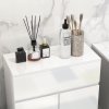 kleankin High Gloss Bathroom Cabinet, Free Standing Storage Cupboard with Drawer and Adjustable Shelf, White