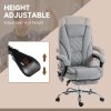 Vinsetto Massage Office Chair with 6 Point Massage and Heat, Desk Chair with Footrest, Reclining Backrest, Swivel Wheels, Adjustable Height, Grey