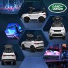 AIYAPLAY Land Rover Licensed 6V Kids Electric Ride On Car, 2-in-1 Sliding Car, Battery Powered Car with Headlights, Music, Horn, for 18-60 Months, White