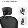 Vinsetto High Back Office Chair, Mesh Computer Desk Chair with Rotatable Headrest, 4D Lumbar Support, Flip-up Arm, Adjustable Height, Black