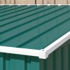 Outsunny 7 x 5FT Galvanised Metal Garden Shed with Foundation, Lean to Shed, Tool Storage House with Sliding Doors, 2 Vents, Adjustable Shelves and Hooks, Green